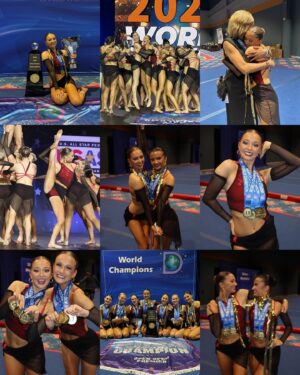 Hannah Colin Instagram - WORLD CHAMPION x8 🌎🏆✨
I can’t even put into words the impact this team has left on me. I’m so grateful for every single moment & memory I have with you all. @leesvisiondance thank you for continuing to push me to be the best version of myself not only in dance but in life. This year we’re taking home 4 more GOLD MEDALS, and I couldn’t think of a better ending to the most amazing season. We truly are the best team in the WORLD!! we are vision. 🩵 #undeniable 
.
.
.
#hannahgracecolin #worldchampion #worlds #dance #explorepage #viral #disney #g24 #8 #family #allstars #competition #thebestisyettocome