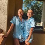 Hannah Colin Instagram - pj party?! 🩵 #hannahgracecolin #explorepage #pj #worlds #tvdc #florida #viral #dance #thebestisyettocome #twins