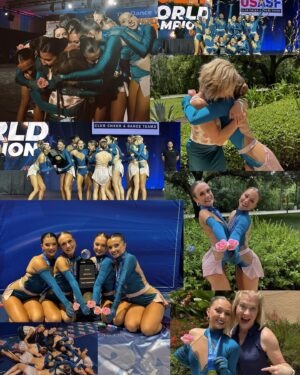 Hannah Colin Instagram - WORLD CHAMPION x8 🌎🏆✨
I can’t even put into words the impact this team has left on me. I’m so grateful for every single moment & memory I have with you all. @leesvisiondance thank you for continuing to push me to be the best version of myself not only in dance but in life. This year we’re taking home 4 more GOLD MEDALS, and I couldn’t think of a better ending to the most amazing season. We truly are the best team in the WORLD!! we are vision. 🩵 #undeniable 
.
.
.
#hannahgracecolin #worldchampion #worlds #dance #explorepage #viral #disney #g24 #8 #family #allstars #competition #thebestisyettocome
