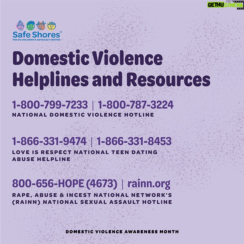 Hannah Kepple Instagram - October is domestic violence awareness month! 💜 Domestic violence awareness helps bring attention to an issue that occurs within domestic partnerships and intimate relationships of all kinds—and is often not talked about. Intimate Partner Violence (IPV), also known as domestic violence, includes a wide range of violent, abusive, and manipulative behaviors meant to control a romantic partner. In addition, those living in households where domestic violence occurs can be deeply affected by that abuse, particularly children. Domestic violence includes a variety of abusive behaviors, such as: physical or sexual violence, emotional abuse and intimidation, verbal abuse, isolation, and financial abuse. If you have experienced domestic violence, whether by an intimate partner or as a child, there’s help out there. To speak with someone who’s trained to help, call any of the lines above. You are not alone