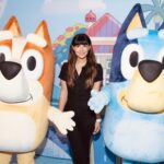 Hannah Simone Instagram - They say never meet your heroes 👀💙 Somehow managed to get invited to the Bluey movie premiere and literally cried and laughed for the entire 28 minutes. “The Sign” will be out for the world to see April 14 at 12AM PST on Disney , 7:00 a.m. EDT/PDT on Disney Junior, and 7:30 a.m. EDT/PDT on Disney Channel. Biscuits!!