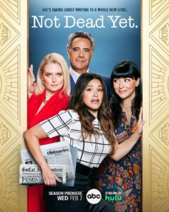 Hannah Simone Instagram - And we’re back babyyy! … and yes, still talking to ghosts 👻 the new season of NOT DEAD YET premieres Feb 7 on ABC and stream on HULU‼️