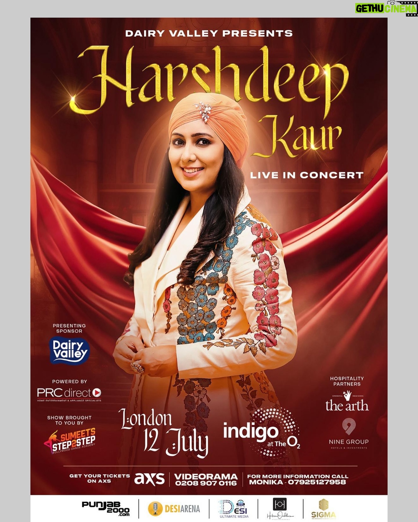 Harshdeep Kaur Instagram - The Big Announcement is here!! Come watch me “Live in Concert” in London at the Indigo at O2 on the 12th of July, 2024 Book your tickets now! Link in Bio. @indigoattheo2 @sumeetsstep2step #HarshdeepKaurLive #HarshdeepKaur #LiveinLondon