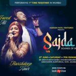 Harshdeep Kaur Instagram - Mumbai! 2 weeks to go for “Sajda- Sounds of Sufi” We both are very excited to showcase you an evening full of surreal & soulful Sufiyana Music. We’re preparing a special Jugalbandi section which you all will love. Tickets filling fast! So go book your tickets now on @bookmyshowin 🎟️ #HarshdeepKaur #JavedAli #Sajda #Shanmukhnanda #Liveinconcert #sufinight #sufimusic #mumbaiconcert