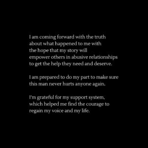 Hayden Panettiere Instagram - For anyone else affected by abuse and needing support, please know that you can call 1-800-799-7233. If you’re unable to speak safely, you can log onto thehotline.org or text LOVEIS to 1-866-331-9474. You are not alone.