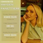 Hayden Panettiere Instagram – Come chat with me LIVE on February 22nd, 23rd and 24th at these 3 locations! Can’t wait to see you there 😊❤️❤️❤️