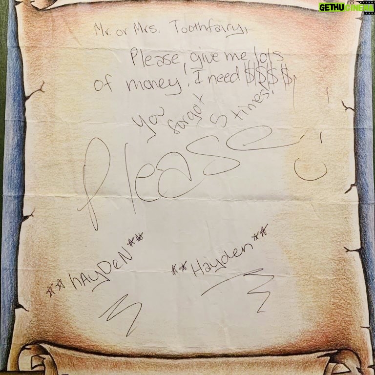 Hayden Panettiere - 14.5K Likes - My dad found this gem today. #ToothFairy
