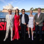 Hayley Atwell Instagram - Sydney press day photocall 🦘🇦🇺 Styling @rosefordestudio Dress @delcoreofficial Shoes @aquazzura Hair @dayaruci Make up @naokoscintu 🍎🩸🎈♦️ #missionimpossibleworldtour @missionimpossible @tomcruise @christophermcquarrie @simonpegg @pom.klementieff