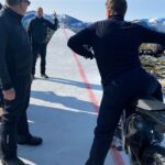 Hayley Atwell Instagram – Watching the boss ride a motorcycle off a cliff is STRESSFUL!!! 🏍️🗻😱