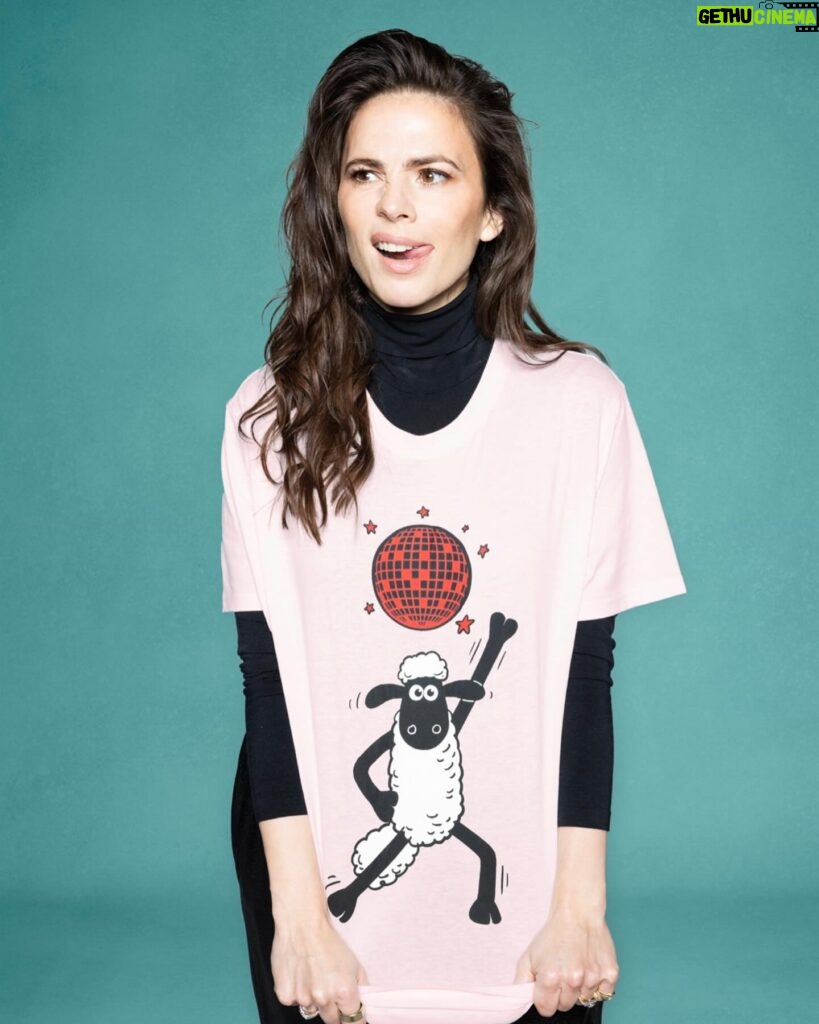 Hayley Atwell Instagram - Red Nose Day is this Friday 15 March! You can show your support by grabbing a cracking chari-tee from @tkmaxxuk. The range features iconic @aardmanAnimations characters like @shaunthesheep, and every item sold includes a donation to @comicrelief