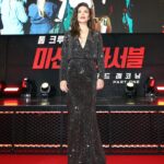 Hayley Atwell Instagram - Premiere night in Seoul 🤍 #MissionWorldTour hair: @dayaruci makeup: @naokoscintu stylist: @rosefordestudio Dress: @roland_mouret Jewelry: @vraiofficial Shoes: @gianvitorossi