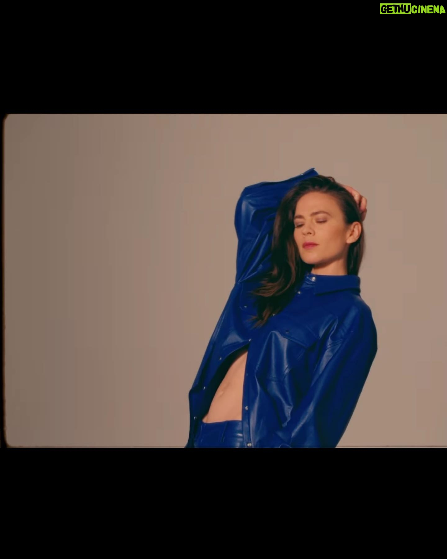 Hayley Atwell Instagram - Throwing some colourful shapes and delivering my usual amount of jaw tension.. for @lofficielliechtenstein with the creative village that is: @silipman photographer @gracemaia styling @jennycoombs make up @bentalbot hair Fanks muchly, all!