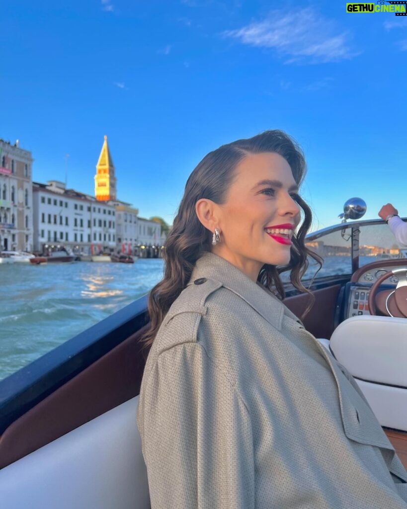 Hayley Atwell Instagram - Last night I was lucky enough to meet some extraordinary Italian artisans, and watch them demonstrate and explain their work. Thanks to my dear friends Diego and Andrea Della Valle, and the @tods family for putting on such a spectacular showcase at the 60th Biennale. The words ‘Made In Italy’ mean something very special, and I so admire how proud they are of it, and of the work that goes into their creations. Go check out The Art of Craftsmanship exhibition if you can 💋 outfit by @tods styling @rosefordestudio hair by @bjornkrischker makeup by @jennycoombsmakeup 🇮🇹