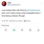 Hayley Kiyoko Instagram - I would love to know… where were YOU when you first saw/heard Girls Like Girls? 👯‍♀️🌈 Also thank you for sharing all of your reactions and thoughts on the novel with me! I love seeing all of your aesthetic book pics🥰Here are some that I’ve come across that have made me so 🥹🥹and pls keep tagging me! I love seeing them. GLG stayed on the NYT bestseller list for a second week! Thank you thank you thank you from the bottom of my heart. I love you so much. Hope you have a wonderful weekend 😘🥹🥹