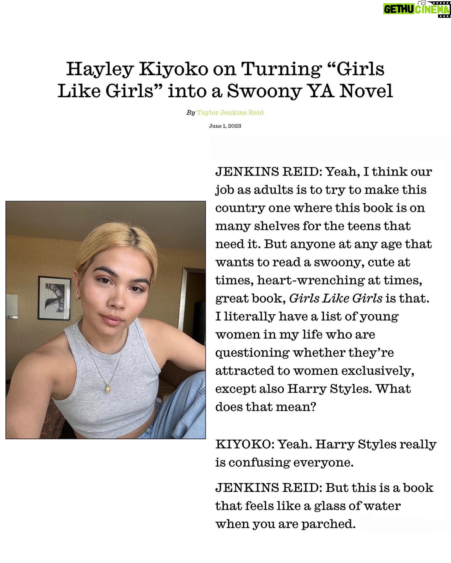 Hayley Kiyoko Instagram - WHAT A WEEK. Fangirled over Quinta. ✔️ Quick pride performance with Fletcher. ✔️ First book signing for GLG. ✔️ A stamp of approval from Taylor Jenkins Reid. ✔️ #1 NYT Bestseller ✔️ Holy shit.