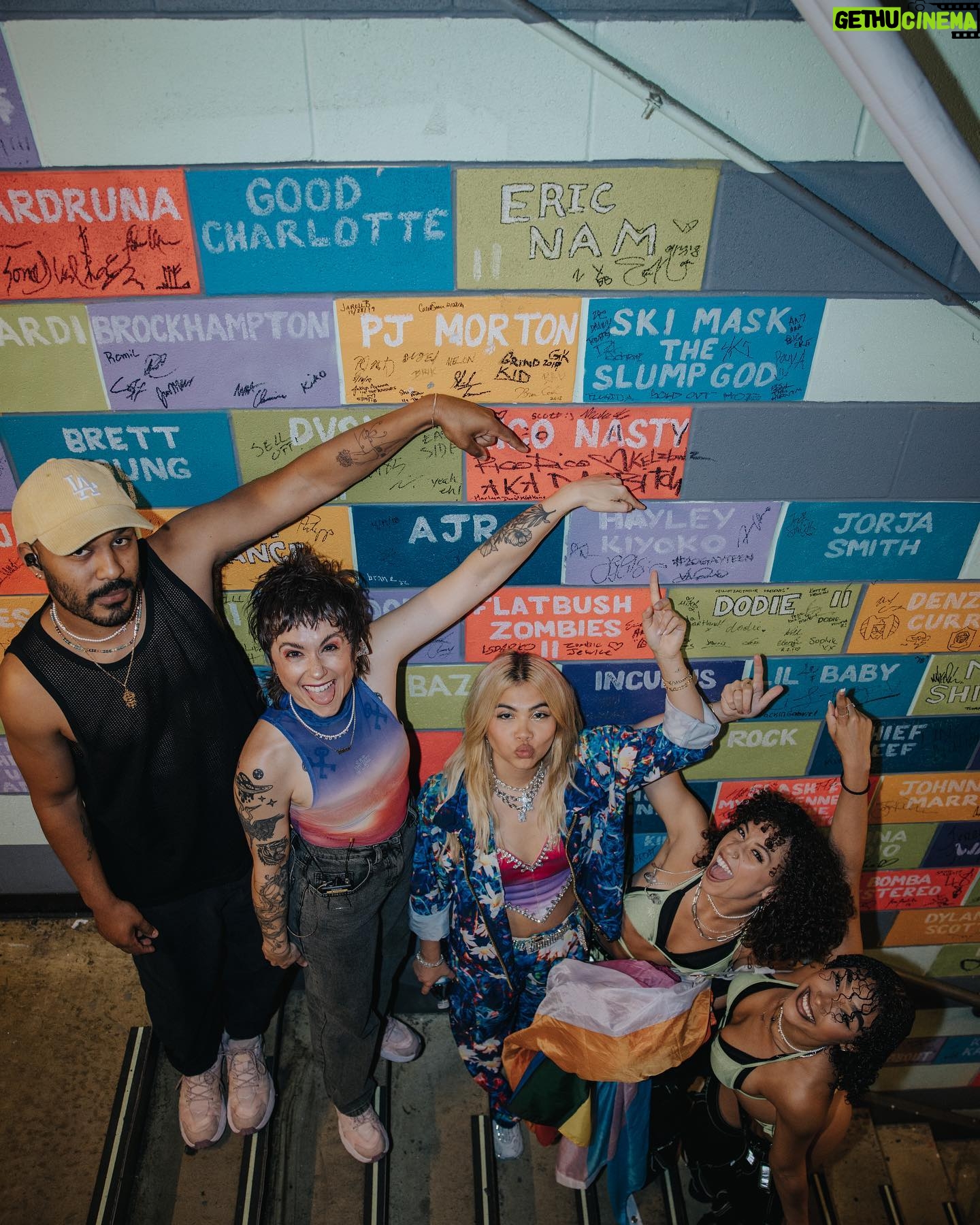 Hayley Kiyoko Instagram - 34 shows and the Panorama Tour is over. 😠What this tour has meant to me will be something I carry with my soul for the rest of my life. The past couple of years, I lost my confidence and ability to believe in myself. Lost my sense of purpose and self. There were some really dark times where I questioned everything. If I was going to be able to dance again. Tour again. Believe again. Show up for myself again. This tour reminded me that I cannot give up. Ever. It fueled my soul in ways I can’t describe. Every show I found my confidence growing, my sense of self feeling safe, and my purpose crystal clear. Thank you from the bottom of my heart for every single one of you who came to a show. Celebrated themselves. Shared their vulnerability and kindness. The meet and greets and q&as meant so much to me. Getting to witness your joy in the crowd and allowing yourselves to be swept up in the moment is one of my greatest honors. I want to thank my AMAZING tour family; my crew, my band, my dancers. Thank you all for working so incredibly hard and supporting me. I couldn’t have done this without you. Thank you for giving it your all every single night, keeping us safe and making sure the fans have the best concert experience possible! I couldn’t be more proud of this show. I love you all so so much. 🥹 Thank you to our amazing openers @leah @kkatherineli @emmymelimusic and the second half @illpeach__ and @allisonponthier !!! It was such an honor to get to hear you play and kill it every night! I miss you all already. So much. Hoping we get to do this all again sooner rather than later but in the meantime, we keep climbing. 😈
