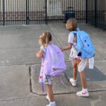 Haylie Duff Instagram - And there they go! We officially have a kinder & 3rd grader! ✨💙🦅 #BackToSchool