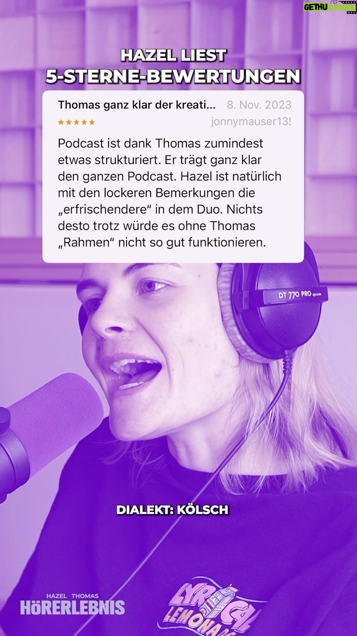 Hazel Brugger Instagram - Lecker Podcast #hazelthomashörerlebnis