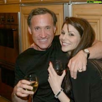 Heather Dubrow Instagram - Happy Valentine’s Day to my person ❤️ Sorry for the bad quality photo - This is also a way back Wednesday to our naming party of the twins (swipe for me pregnant with Kat - the shirt says it all 😂🤷🏻‍♀️). I love you @drdubrow and love the life that we’ve built together. 27 years later and you are still my honyi and my forever Valentine ! ❤️