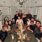 Heather Dubrow Instagram - Unseen scenes from our Hannukah dinner ❤️(How does this already feel like it was forever ago ???) FUN FACT: every year we play spin the dreidel and now that the kids are older it’s become one of my favorite things !! I put unwrapped gifts on a table to the side and everyone gathers around the main table to play and as soon as someone gets to 21 we all yell “PICK PICK PICK!!!” and you get to go up to the table and choose a gift -it’s SO fun !! One of my favorite family traditions ❤️❤️ Last night we also did a “9th Night of Hannukah” because all of the kids are home and wanted latkes so maybe that’ll be a new tradition… 💃🏻 Do you do any fun or special family holiday traditions?? Share them in the comments !!