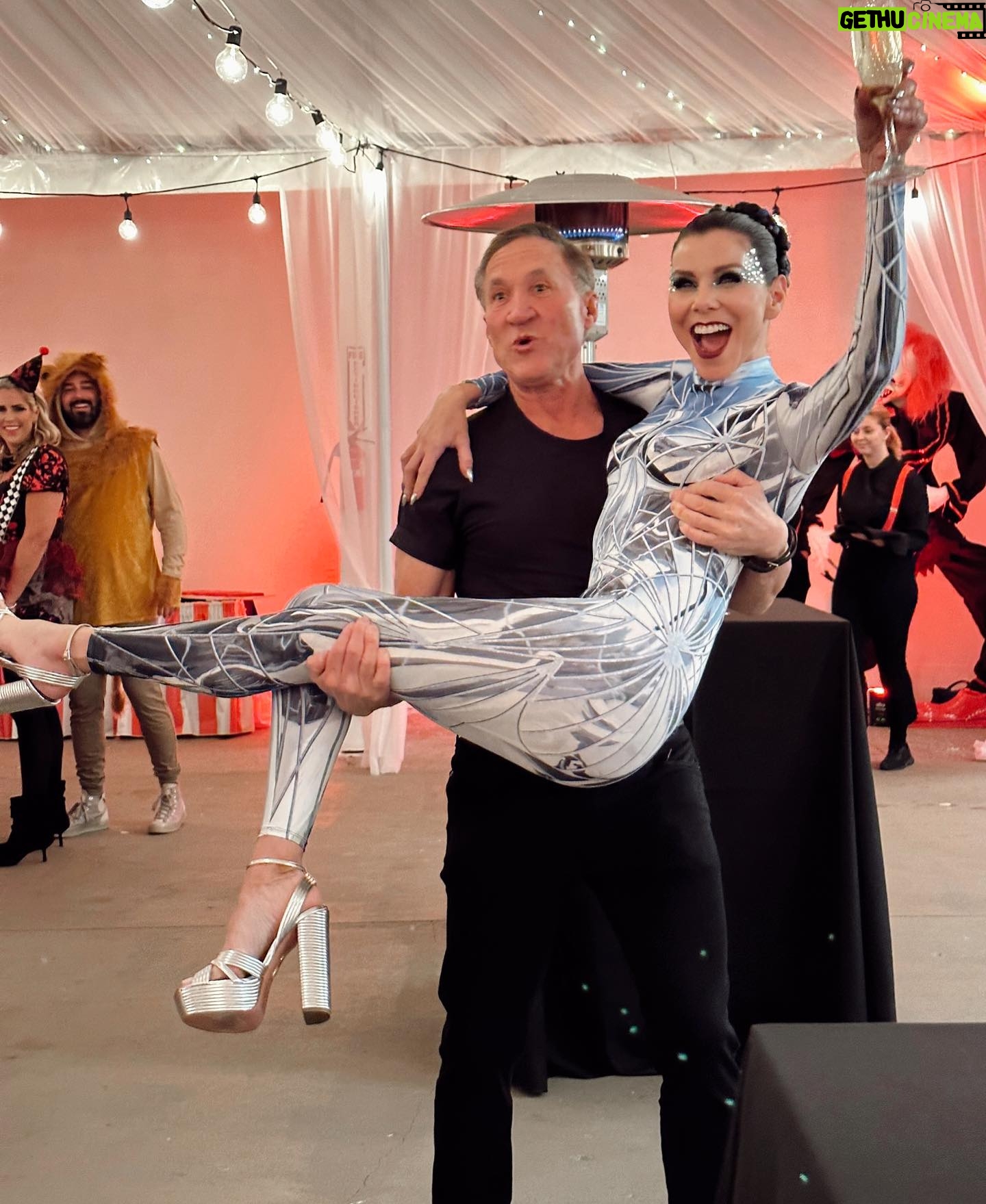 Heather Dubrow - 41.2K Likes - It’s finale night… Welcome to the circus 👀🤡🎪 I mean, would it REALLY be an #RHOC finale party without a costume?? I loved the theme though - especially since some of us were walking on a tightrope all season… AND some people were contortionists in many ways … you could even go as far to say that some of the girls were jumping through hoops to push a certain narrative ( see what I did there ??) HOWEVER, in true circus form, I will leave everything up to your imagination ! I am dressed as an Aerial artist tonight so I could “fly high” above the drama - how do you think that went ?? 🤔