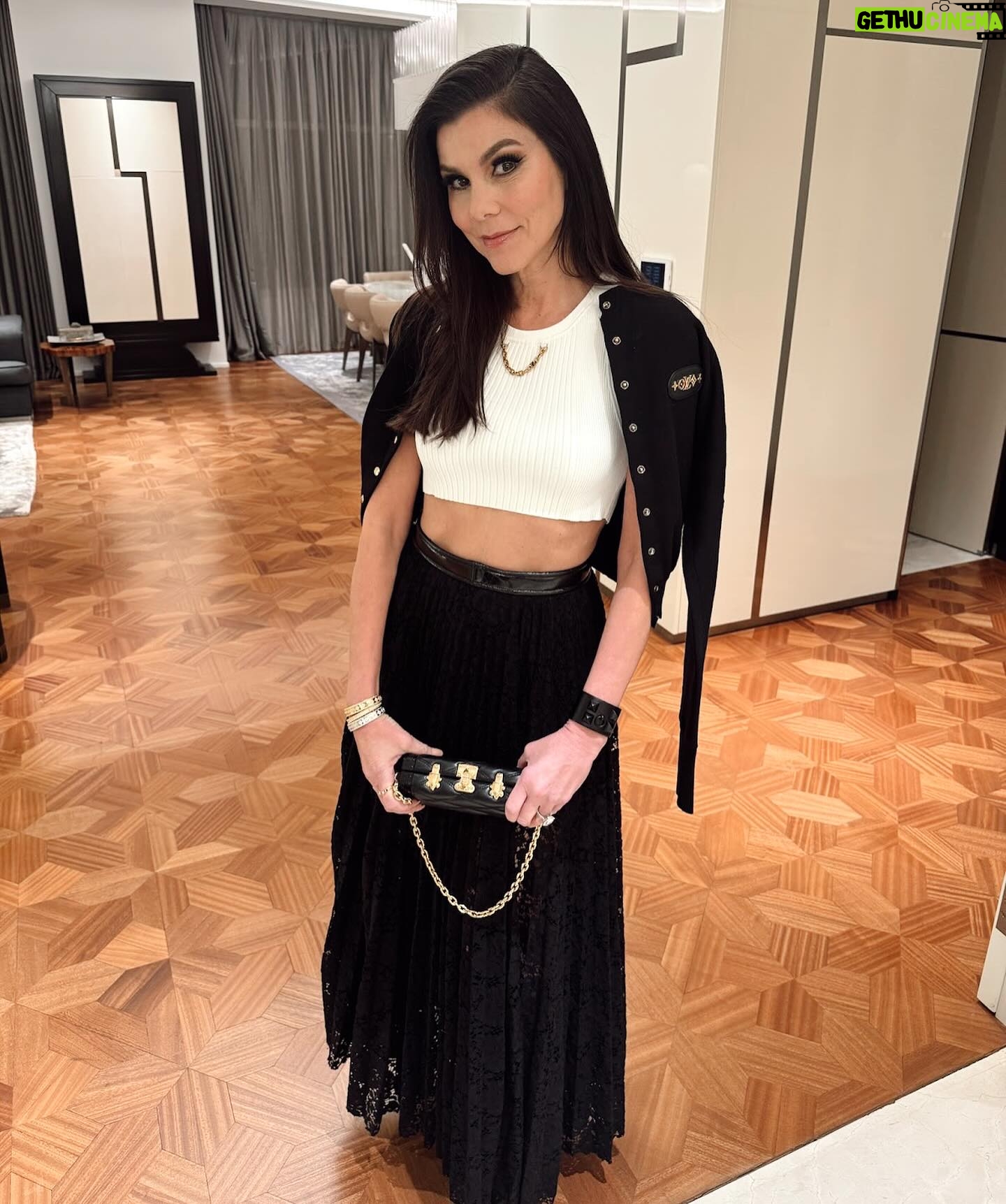 Heather Dubrow Instagram - First few outfits of 2024… I’ve been lucky and grateful to start this year off by celebrating my friend’s accomplishments and speaking at several events for causes that I care deeply about – and this year that’s a HUGE focus of mine. I feel like I’m someone who’s fashion reflects the kind of “era” I’m in and right now I’m in my entrepreneurial, philanthropic, and back-to-basics era so I’ve been gravitating towards understated pieces and “quiet luxury” – as they call it 🤷🏻♀️– pieces that are quality staples. I’m loving timeless pieces that never go out of style but aren’t too in your face (MUCH more on that later…👀 ) But is anyone else feeling a shift in their fashion or does anyone else have any style PREDICTIONS for 2024?? I could talk all day long about this so let’s discuss in the comments !!