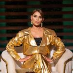 Heba ElSisi Instagram - Disco Disco 🌟⭐️ Photogrpher @mahmoudsamyph Outfit @@ghalyofficial1 @ghaly_fashion_designer Stylist @stylebymaram Earring @taleed_lamya Makeup @asmaa_said_33 Hair @amer.6077 #hebaelsisy #gold