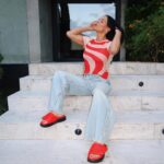 Heidi D'Amelio Instagram - New @dameliofootwear just dropped and you don’t wanna miss this one!! SO many comfy styles to choose from… I can’t stop wearing these Reklis Slides! ❤️💯
