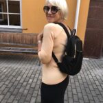 Helen Mirren Instagram – off to the market with my new  favorite bag, my backpack by Tumi