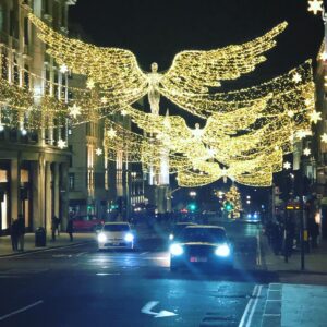 Helen Mirren Instagram - and my Regent st pic. London does Christmas