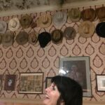 Helen Mirren Instagram - Marie Louise in her fabulous Basque Restaurent in Gardenerville NV. Guess how all those dollar bills@got onto the ceiling? One of my favorite spots@in Nevada