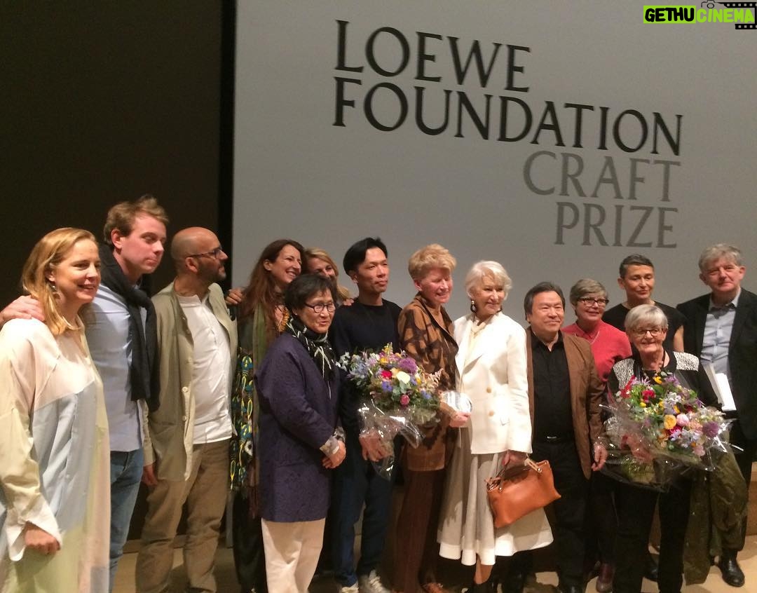Helen Mirren Instagram - Brilliant crafts people at the Loewe Foundation Craft Awards. See their work at the Design Museum in London. @designmuseum