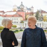 Helen Mirren Instagram - I am very lucky to be able to sometimes meet people of high achievement. Who are also direct and accessible and make their own honey and apple juice! I salute Dalia Grybauskaite President of Lithuania