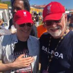 Helen Mirren Instagram – two Liverpool supporters in New Orleans hoping and praying Go Liverpool
