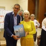 Helen Mirren Instagram - an honour to meet the Mayor of the very beautiful town Trani where I was part of a cultural festival on the theme of responsibilities