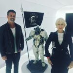 Helen Mirren Instagram – last night with my stepson Alex who is responsible for the music in the new sony playstation game Death Stranding. ( and all their other games.)It’s groundbreaking brilliant and he is brilliant.very proud step mom