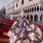 Helen Mirren Instagram - I had a strange and wonderful dream last night. I dreamt I was in Piazza San Marco in Venice, dressed like a member of the Contarini Family, and before me appeared many beautiful goddesses dressed in heavenly clothes, as a rainbow and lightening appeared and thunder rolled, and as the vision disappeared a beautiful rain began to fall and then the following happened!