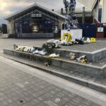 Helen Mirren Instagram - another Leeds Landmark, the beloved Billy Bremner surrounded by the faithful of Leeds United., living and departed; a moving memorial to the love of footie