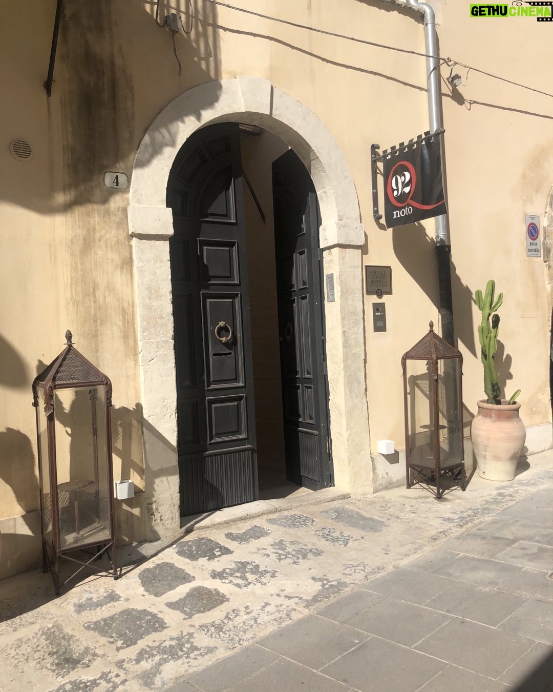 Helen Mirren Instagram - when in the spectacular city of Noto in Scicily, stay in this charming and beautifully restored historic hotel
