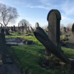 Helen Mirren Instagram - cemetery in Leeds. All from the late 19th century. Leeds was a powerful wealthy city of the industrial revolution. And now some of the mighty are fallen. remember 6 year olds were working 12 hours a day in the mills, dying of illness and injury