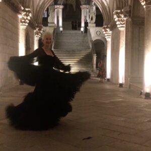 Helen Mirren Instagram - there should be an Olympic event called twirling with a big dress I would enter thank you D&G for giving me a cinderella moment
