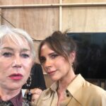 Helen Mirren Instagram - at her fashion show london withe the divine VB. beautiful show of very wearable clothes. edgy and classic