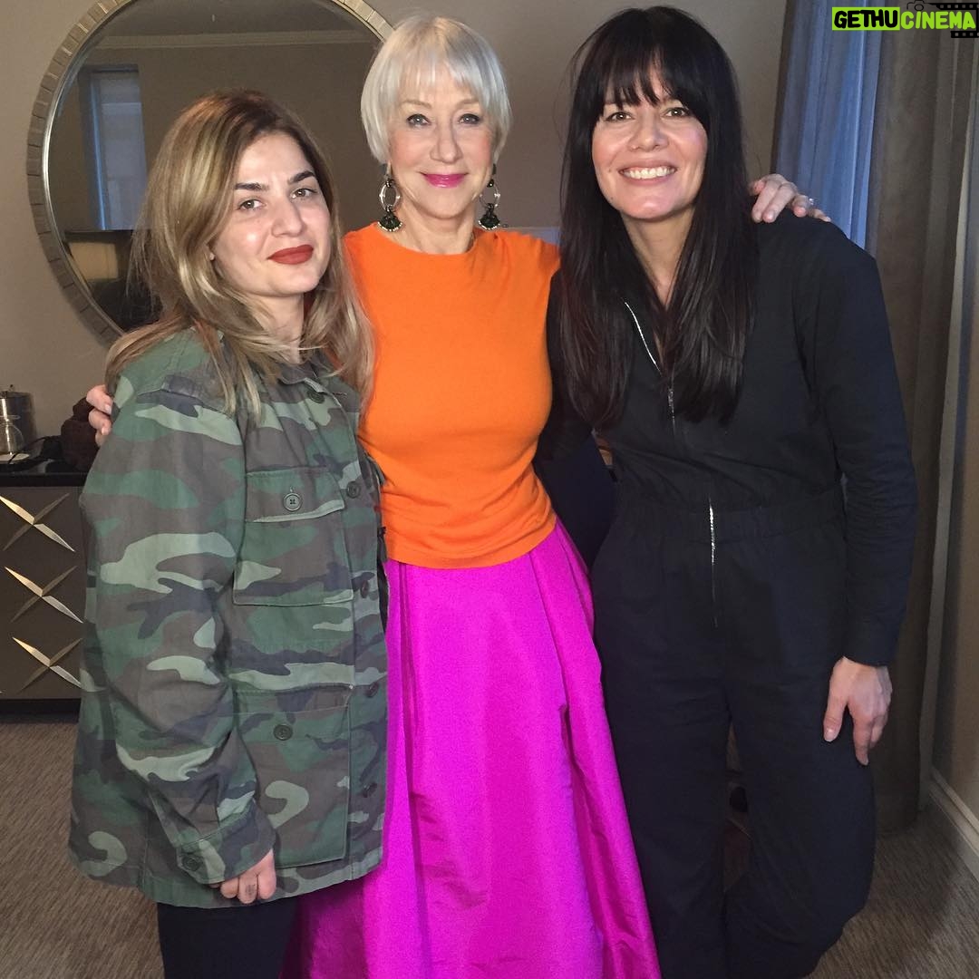 Helen Mirren Instagram - Thank you my great hair and makeup team Toronto Canada Jodi and Anna