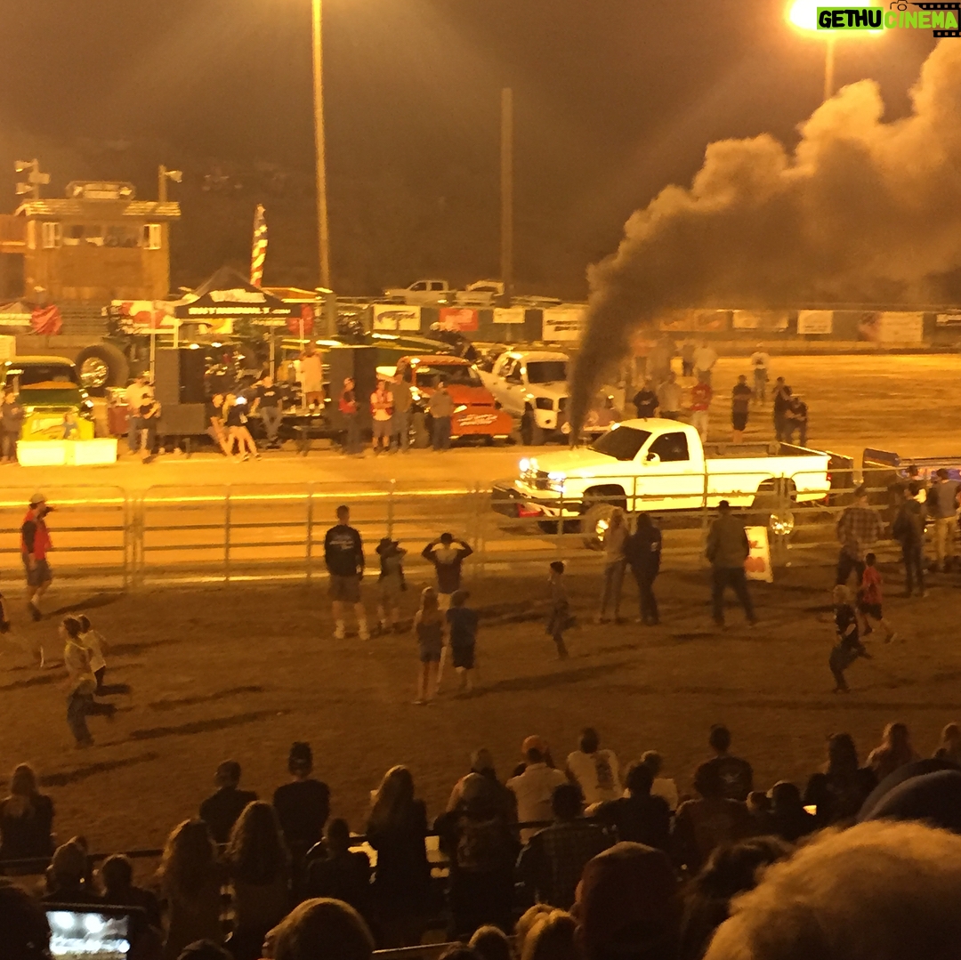 Helen Mirren Instagram - at my first truck pull. Gardenerville Nevada. the kids ran all night trying to beat the truck. noisy smelly and fun. There was some metal out there