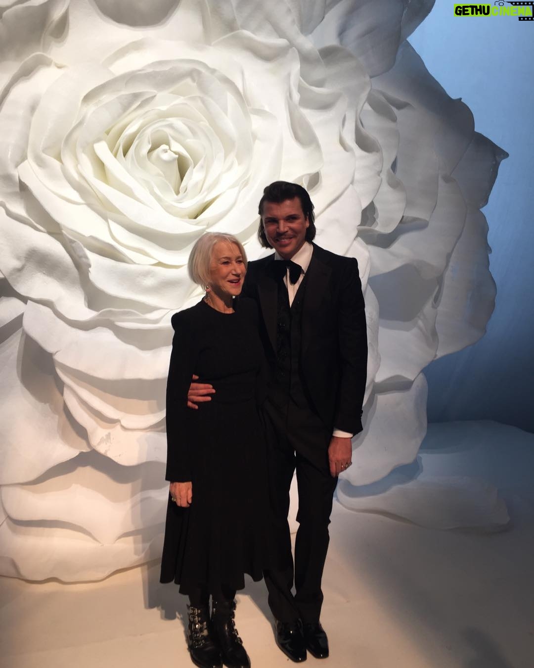 Helen Mirren Instagram - great show by the couture master of Lithuania Juozas Statkevicius