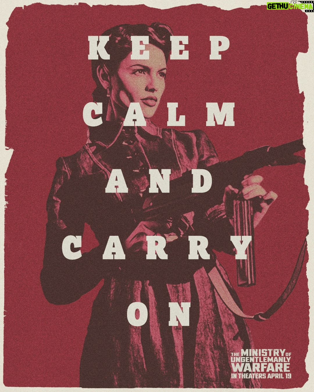 Henry Cavill Instagram - Be like those terribly naughty members of the Special Operations Executive....Keep Calm and Carry On until The Ministry of Ungentlemanly Warfare, the new movie from Guy Ritchie, comes out in US cinemas on April 19th. #UngentlemanlyWarfare #MinistryMadness