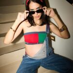 Hila Klein Instagram - Living my 90s dreams with our new color block set and overalls ✨