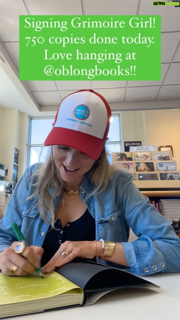 Hilarie Burton Instagram - 750 copies down….a few thousand to go!! Thank you to the ladies at @oblongbooks for making this first day of Grimoire Girl signing so easy! Worked up a little bit of a sweat this morning…..had to lose a layer! Haha. If you’re still looking for your own autographed copy, I’m signing them for all the events on our tour. Check out the schedule in my bio! I can’t wait to get these books in your hands! thank you thank you thank you thank you!🐍🔮💖🧙♀️ #GrimoireGirl