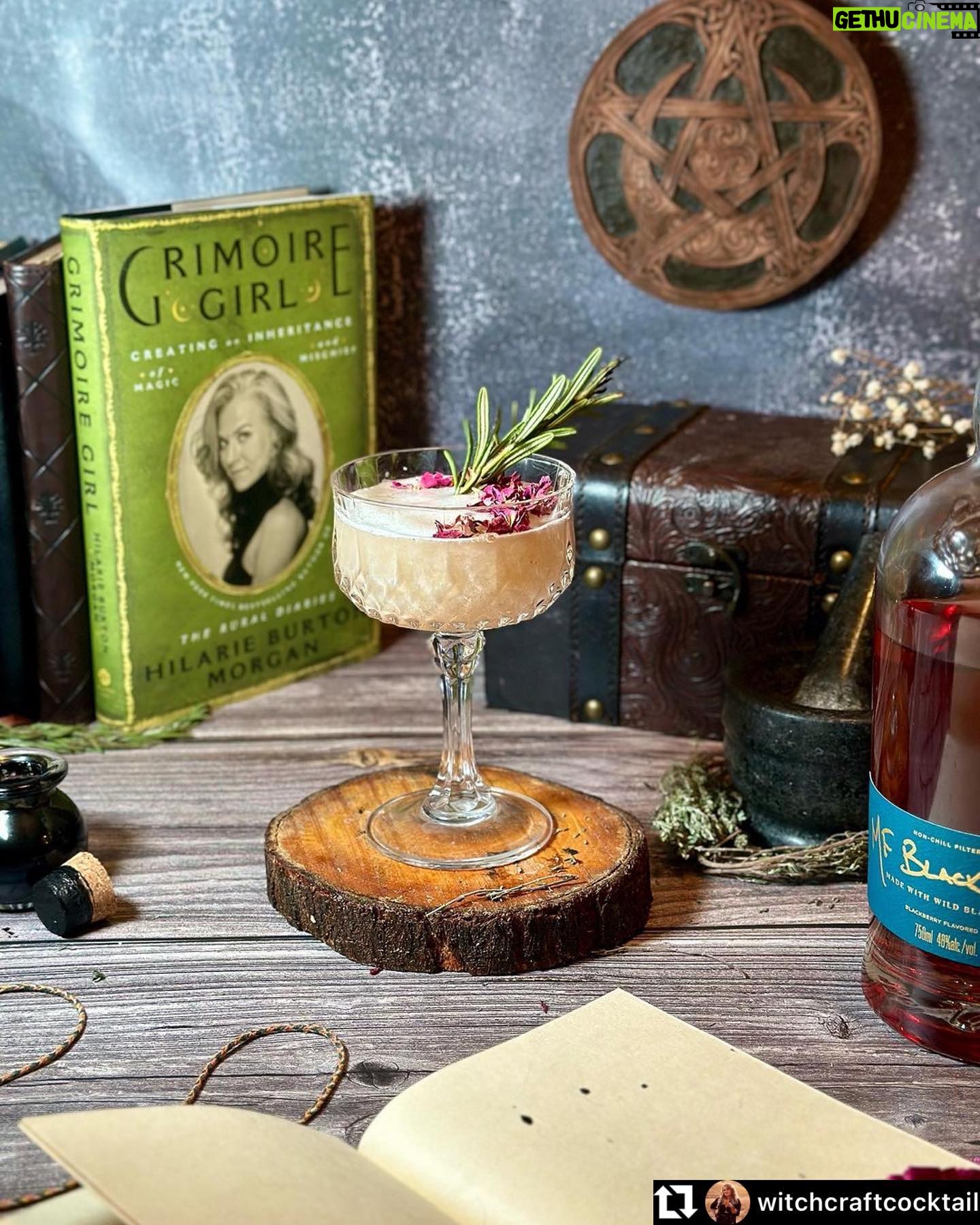 Hilarie Burton Instagram - Day 3 of magical creators I love….a huge THANK YOU to @witchcraftcocktail !!! I’ve been a fan of Julia‘s cocktail account for a long while now and so I was thrilled when she offered to make a special Grimoire Girl drink using our very own @mflibations Blackberry Gin. The last 2 days have been a whirlwind of promotion for the book and then attention to home, where I’m a part of a group that is planning a Halloween festival for our kids. It’s 100 mph in two very different directions. So taking a moment to pause this evening and raise a toast to all of you? That’s exactly how I wanna wrap up this very exciting pub day. I went to dinner tonight with my three favorite people. My kids and my husband. And now I’m reading through so many messages of support from people who have jumped into this book. You guys are just the most thoughtful. And that kind of collective loveliness is definitely magic. Thank you for directing it at me. It means more than you know. Julia!!! Thank you for this enchanting drink and for all of the beauty that you put out into the world! Raising a glass to you! Witches, give her a follow, check out her original post that I have re-posted here and make your own Witch’s Heart. My heart is certainly full tonight.🌙 🌸🔮🌸🔮🌸🔮🌸🔮🌸🔮 A very happy and magical pub day to @hilarieburton and her new book 📕 Grimoire Girl 🎉🎊 ✨💕 This book was truly such a reflective, inspiring, and heart warming read. A work of art and absolutely poetic, Grimoire Girl is a bewitching work that will inspire your mind, memories, and magic. I highly recommend this for all of my cocktail witches! 🍸 inspired by the work of art that is Grimoire Girl, I put together a cocktail (or potion 😉) called A Witch’s Heart, for remembrance, and to awaken the magic within memories. I can only hope it contains a fraction of the magic contained within this book. The recipe is live on the blog and ill post more about it in the coming days, but for now I just wanted to wish this amazing witchy woman a very happy publication day! Congrats Hilarie!!! And thank to you and @lizzy5445 and Eral of @mflibations for the advanced copy and bottle of MF Libations Blackberry Gin 🥂✨