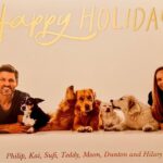 Hilary Swank Instagram - Happiest Holidays, everyone from our pack to yours‼️ Thinking of you all and wishing with all my might for many blessings today and always. 🙌🏽✨💝 #MerryChristmas #HappyHolidays #AdoptDontShop #WhoRescuedWho